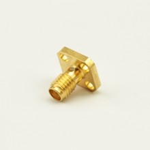 Flange SSMA RF Connector Gold Plated 50Ohm Connector