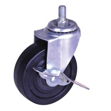 4nch black PP Swivel Caster with brake