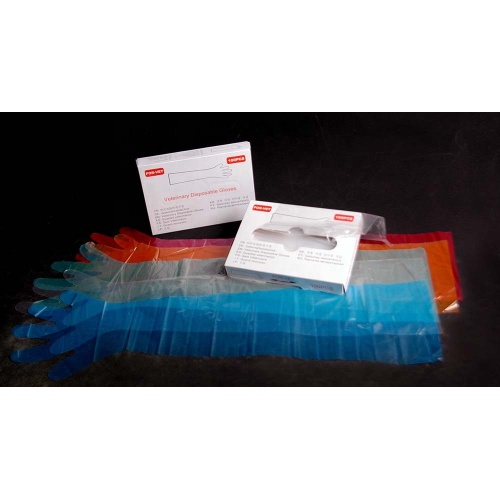 Guantes veterinarios desechables de brazo largo 100pcs / box