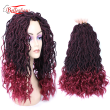 silky braiding hair   two colored synthetic braiding hair  synthetic braiding hair extension heat resistant