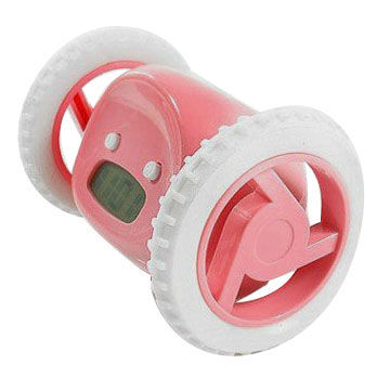 3-color LCD Display New Digital LED Runaway Alarm Clock with Wheels, Ideal gift for Children