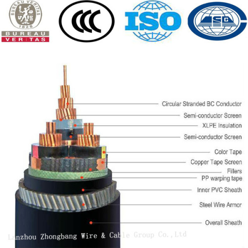 Copper Conductor Steel tape armored XLPE Insulated Low Voltage Cable