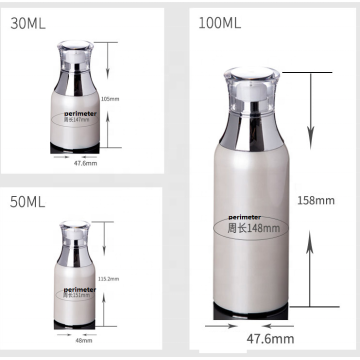 Botellas de alta calidad coreano blanco acrílico sin aire botellas