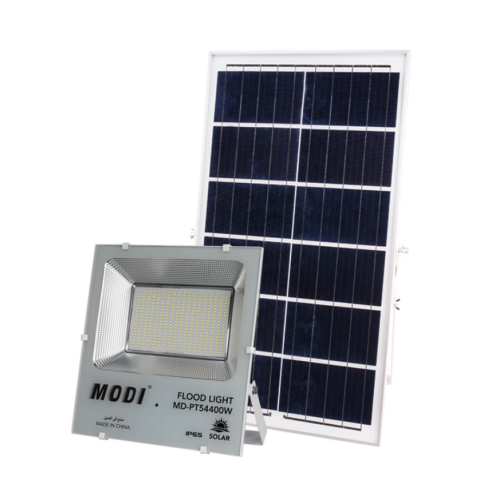 Outdoor solar flood light with tempered glass