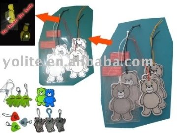 bear reflector,Reflective Hangers, Refleks EN13356,pendant,Badge