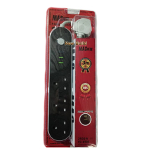 Black Universal USB Wall Socket Power Strip