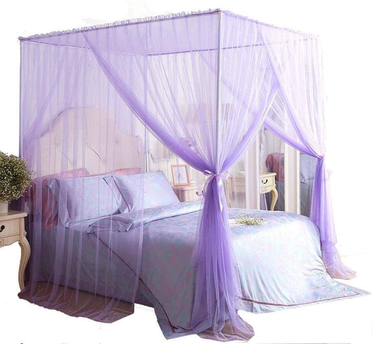 Four Corner Curtain Mosquito Nets for Bed Canopy