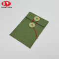 Small Green Paper Button String Envelope Pocket