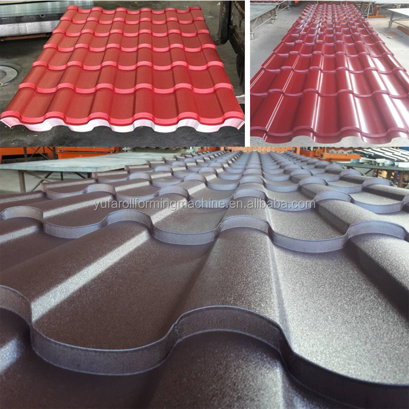 2020 new design glazed tile roofing making machine for Azerbaijan customer