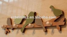 CY080 Wooden decorative bird wall hook wood hook Wooden decorative bird