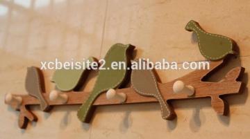 CY080 Wooden decorative bird wall hook wood hook Wooden decorative bird