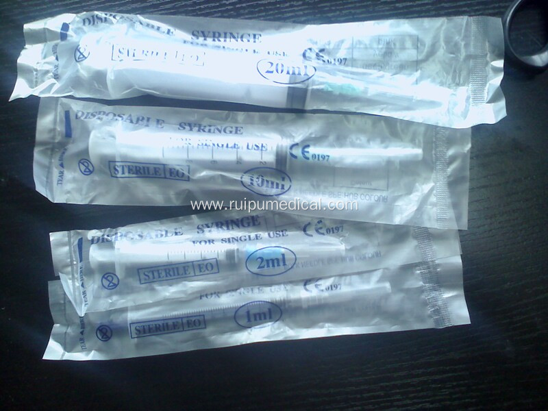 3 Parts Luer Slip Disposable Syrings Medical Injection