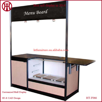 Baking painted mall food kiosk design ideas for sale made in Shenzhen