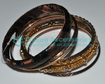 fashion indian glass multi bangles set hot sale