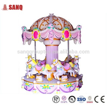 Luxury 6 seats mini carousel amusement park kids carousel ride for sale