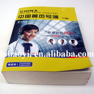 Cheap high quality C2S paper annual yellow pages printing in china factory