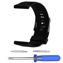 Silicone Rubber Sport Watch Strap Band Bracelet Replacement for Suunto Core Alu Black