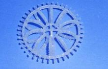 145mm PP / PVC Teller Rosette Ring , Heat Resistant Plastic