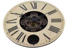 14 Inch Retro Wooden Pendulum Gear Wall Clock