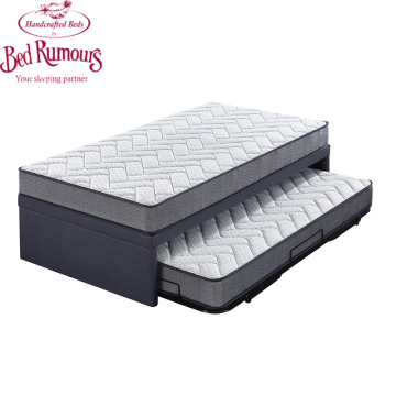 King Size Metal Frame Loft Trundle Bed with Mattress and Wheels