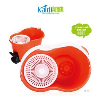 spin dry bucket with 2 mop head 360 degree spin mop