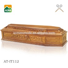 AT-IT112 luxury measures wood coffin supplier