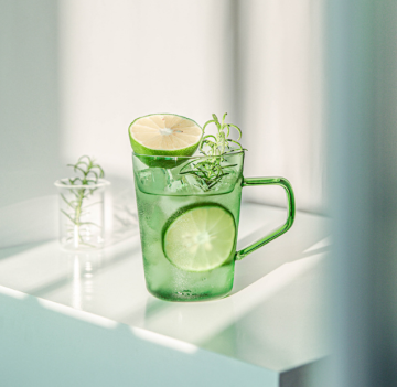 Amber Large Glass Mugs for home