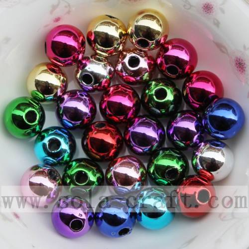 Beautiful colors jewelry electroplate bead for decoration