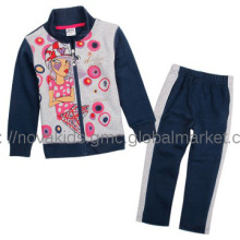 wholesale children clothes girl winter hoody  pants sets 2014 new desi