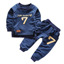 2021 Spring Fashion Casual Number Pattern Long Sleeve 1-5 Year Baby Toddler Clothing Kids Boys Clothes