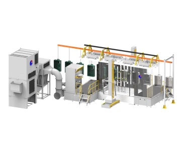 Tempered glass powder coating booth