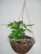 Wholesale artificial hanging flower basket wicker handicraft making