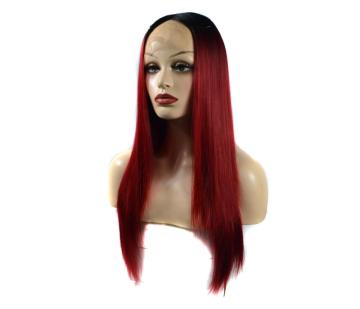 AliLeader Straight Ombre Color Synthetic Lace Front Wig