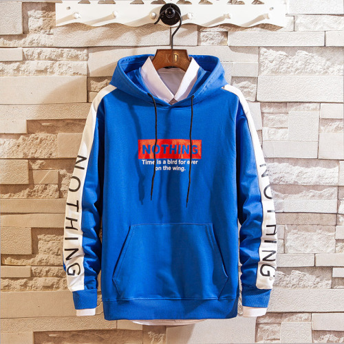 Men's polyester cotton hooded sweatshirts