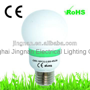 G60 led ball lamp 0.9w 45lm candle pendant lighting
