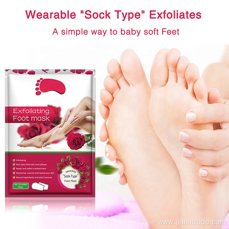 Sock Skin Peeling Moisturizing Exfoliating Rose Foot Mask