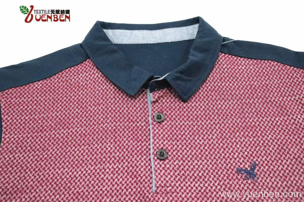 Jacquard Fabric With Piping Shoulder Men's Shirts