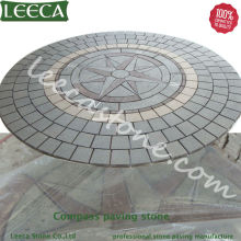 Outdoors stone granite paver compass