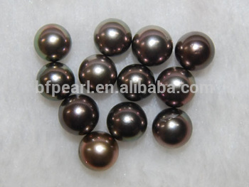 9-10mm chocolate loose tahitian natural pearl