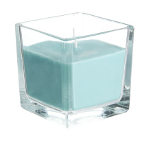 Square Shaped clear holder scented aroma jar candles