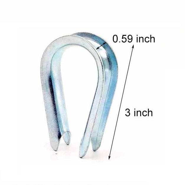 Drótkötél-gyűszű nyitott végű 1/2”-os szál átm