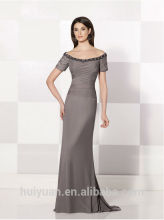 2 colors cap sleeve chiffon full lenth beautiful night gowns long