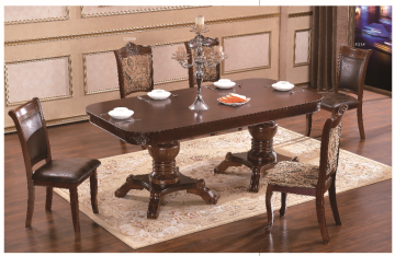 Antique Design Solid Wood Dining Table And Chairs