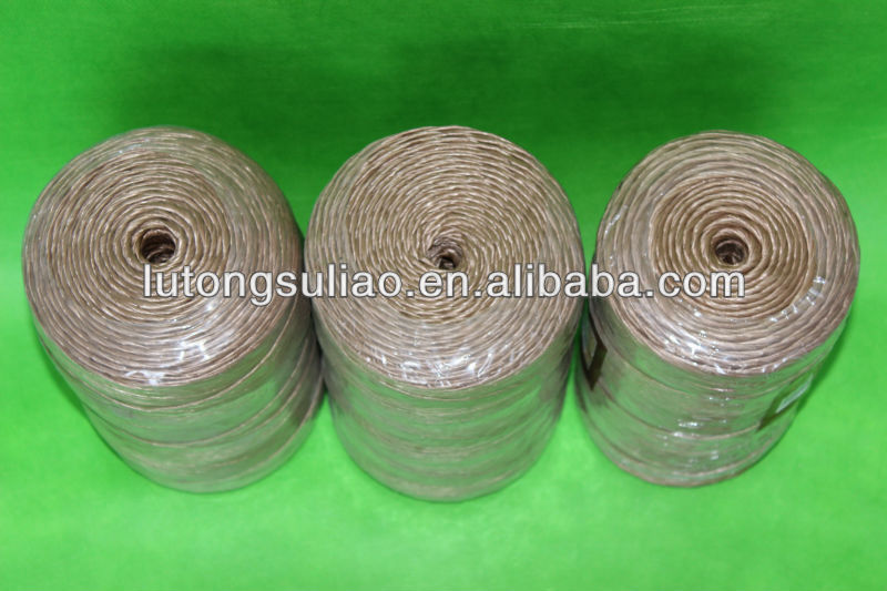1-3mm PP split film packing baler twine spool agricultural baling twine twisted agriculture raffia baler twine