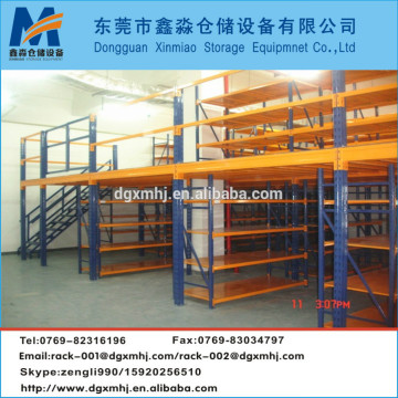 Steel mezzanine floor warehouse rack system