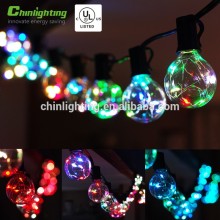 RGB LED Copper string light G40 Globe bulbs Garden Backyard Holiday Decorative