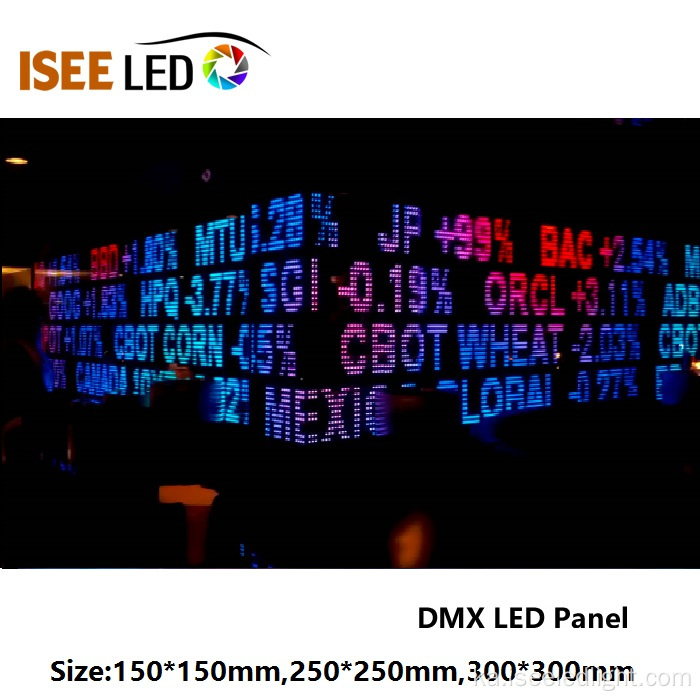 300*300 მმ RGB DMX ვიდეო LED პანელის შუქი