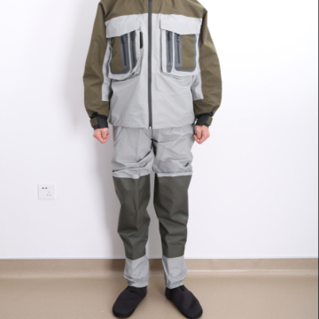 HITU OT5205 Men's Breathable Stockingfoot Chest Waders with Wading Belt