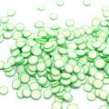 Kawaii Novel Soft Polymer Clay Round Slice Bead Green 6mm 500g / lot Cute Design for Nail Art or Slime Making DIY Fillers