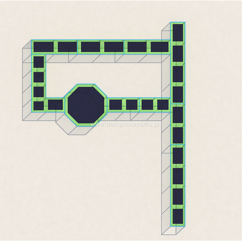 Inground Trampoline Play Park for Indoor